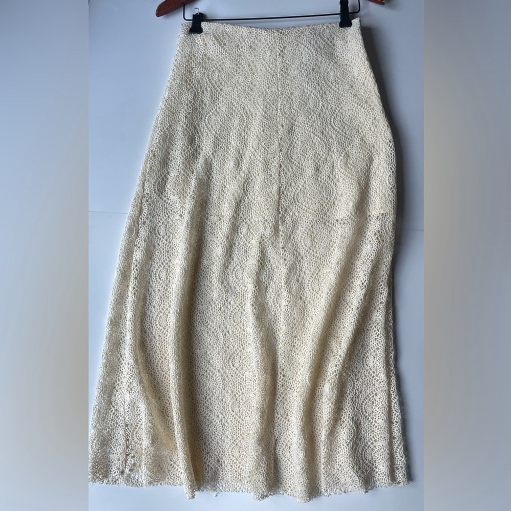 ZARA ECRU GUIPURE LACE
LAYERED A-LINE LONG SKIRT bloggers favourite - Picture 11 of 13